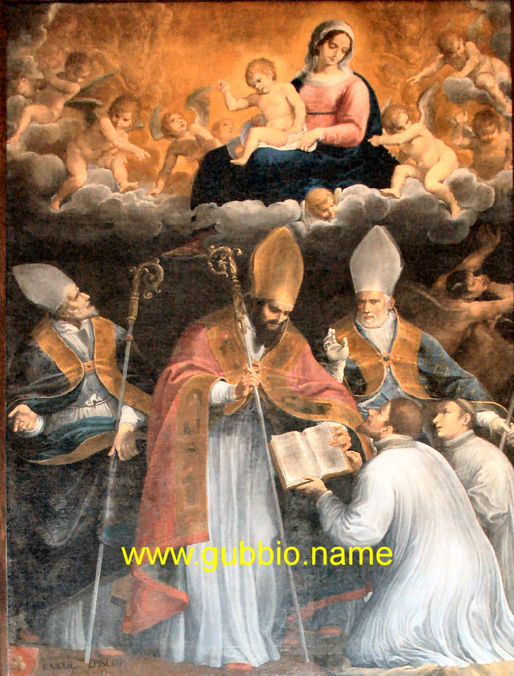 Sant'Agostino consegna la Regola del Suo Ordine (1604) di Avanzino Nucci